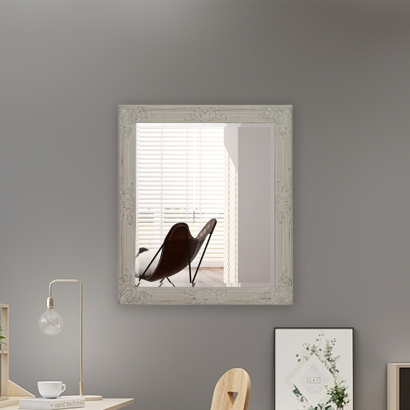 Antique Grey Wood Mirror 